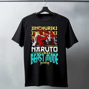 Black Naruto Graphic Tee Short Sleeve
